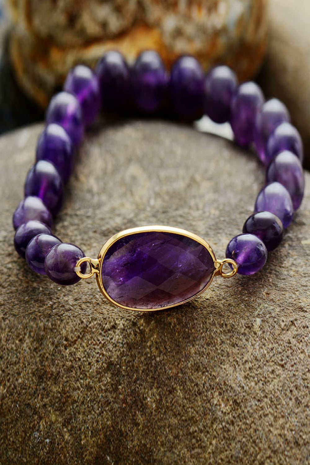 honeybee Mumford's Amethyst Beaded Bracelet