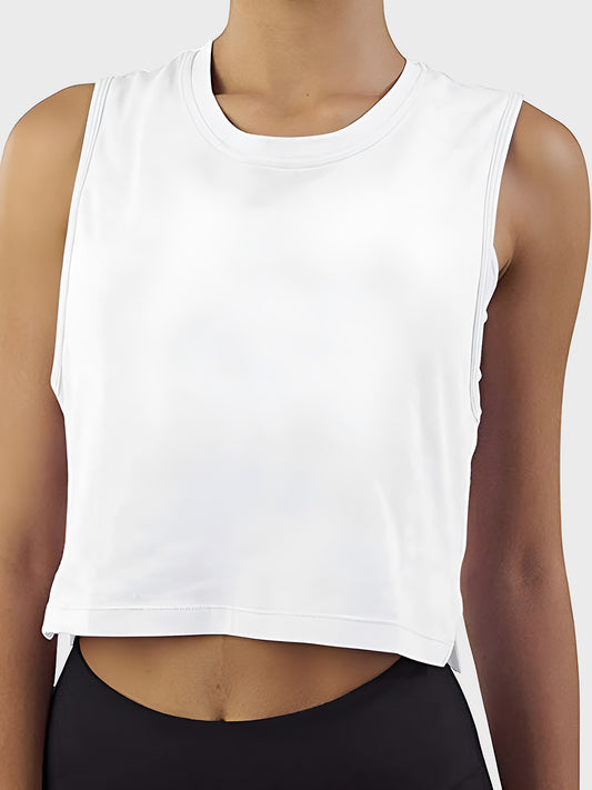 Honeybee Mumford's Round Neck Cropped Tank