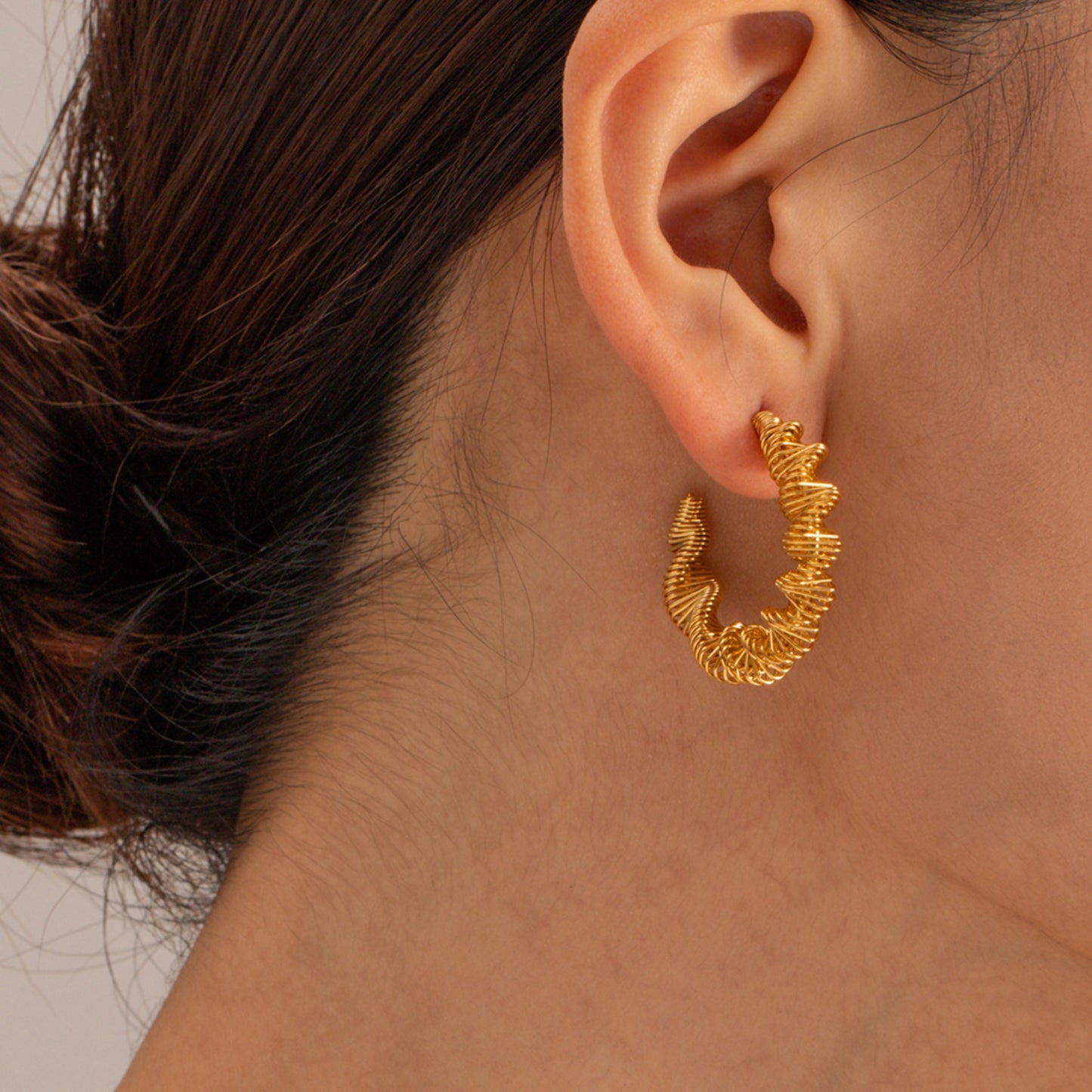 honeybee Mumford's Gold-Plated C-Hoop Earrings