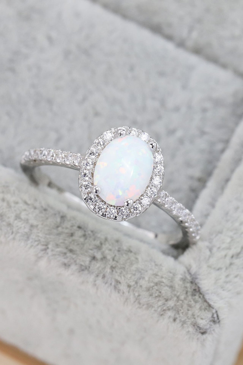 Honeybee Mumford's Opal Sterling Silver Halo Ring