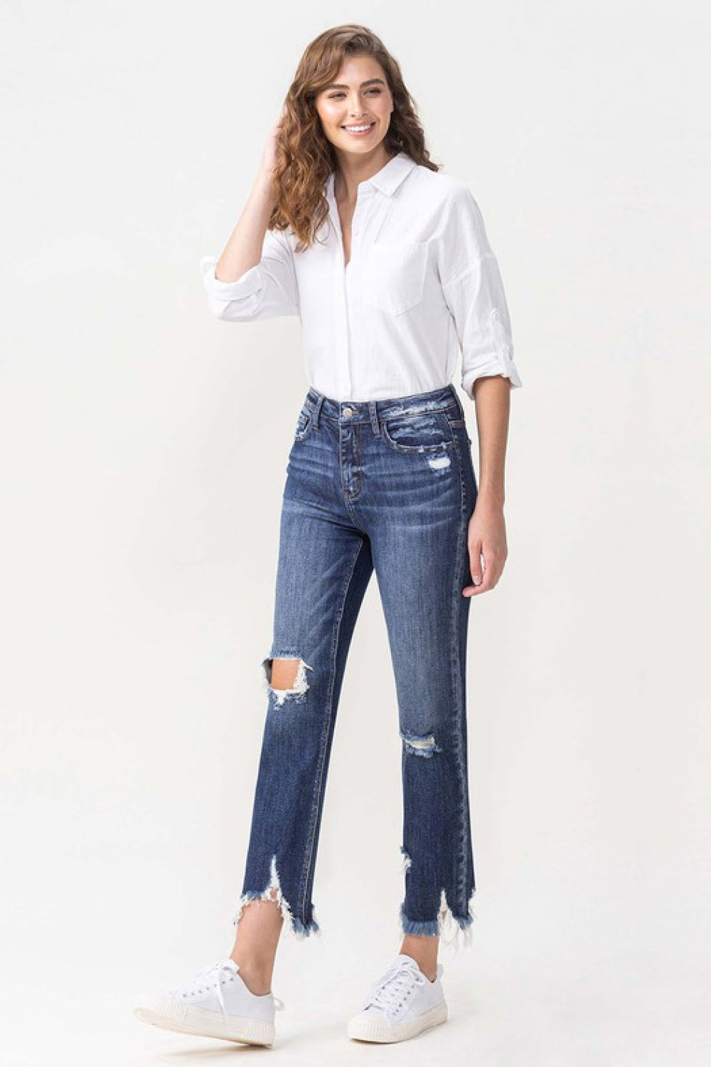 Honeybee Mumford's Full Size High Rise Crop Straight Leg Jeans