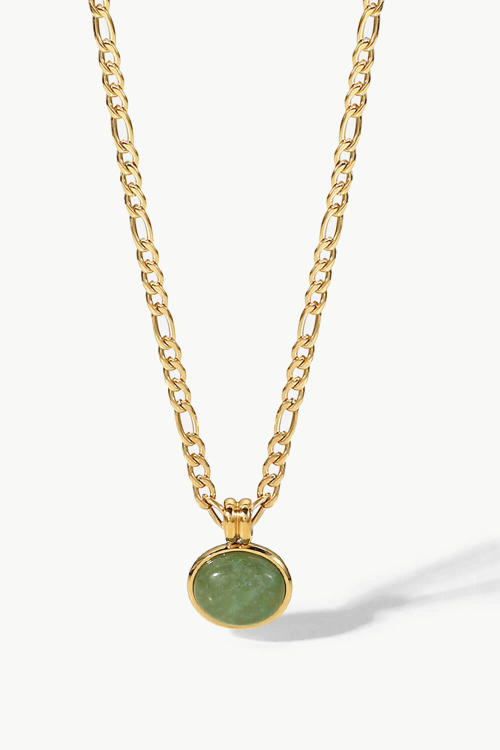 Honeybee Mumford's Stone Round Pendant Chain Necklace