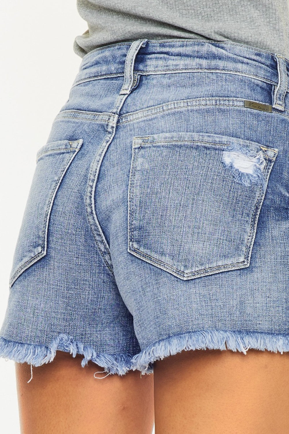 Honeybee Mumford's Distressed Raw Hem Denim Shorts