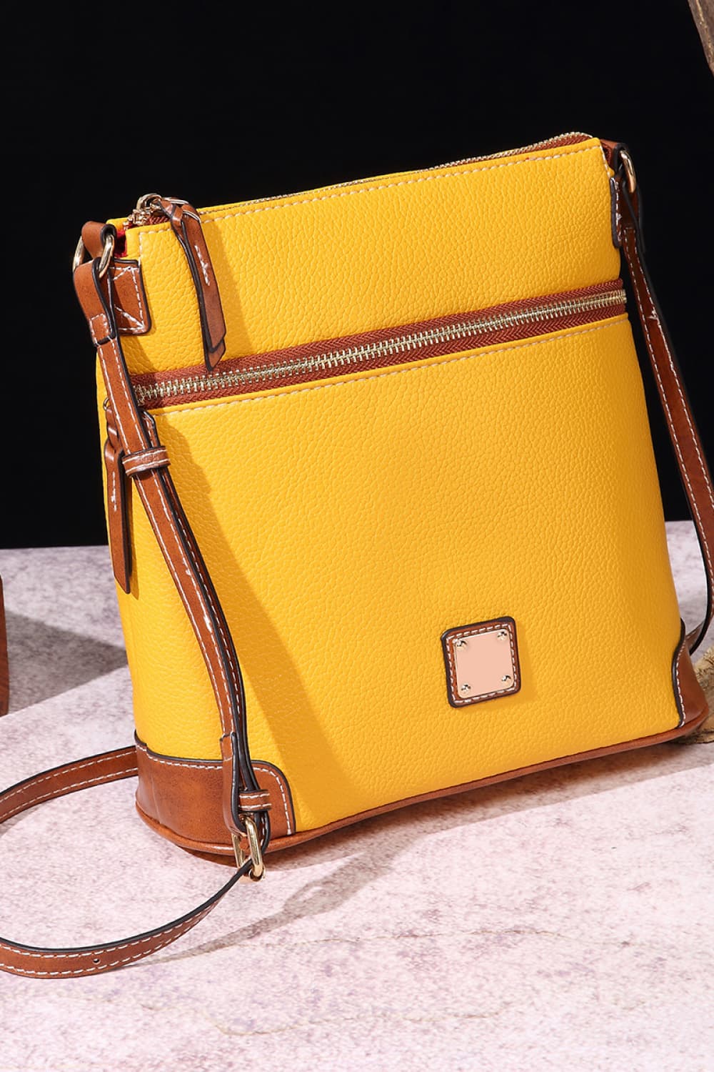 Honeybee Mumford's Leather Crossbody Bag