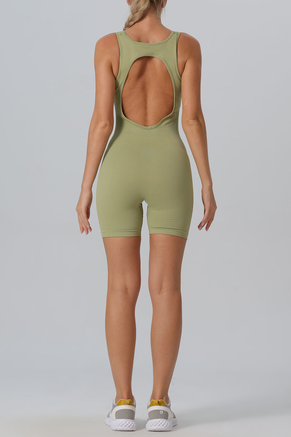 Honeybee Mumford's Cutout Scoop Neck Active Romper