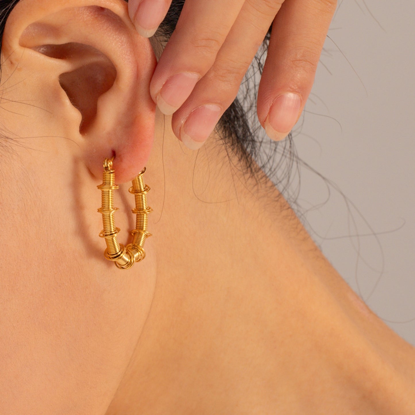 honeybee Mumford's Gold-Plated Hoop Earrings