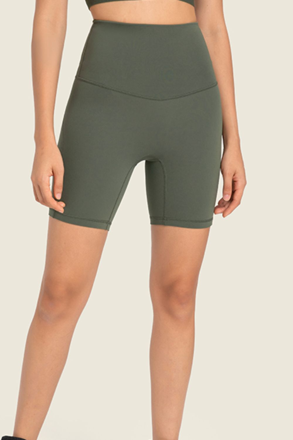 Honeybee Mumford's Seamless High-Rise Wide Waistband Biker Shorts