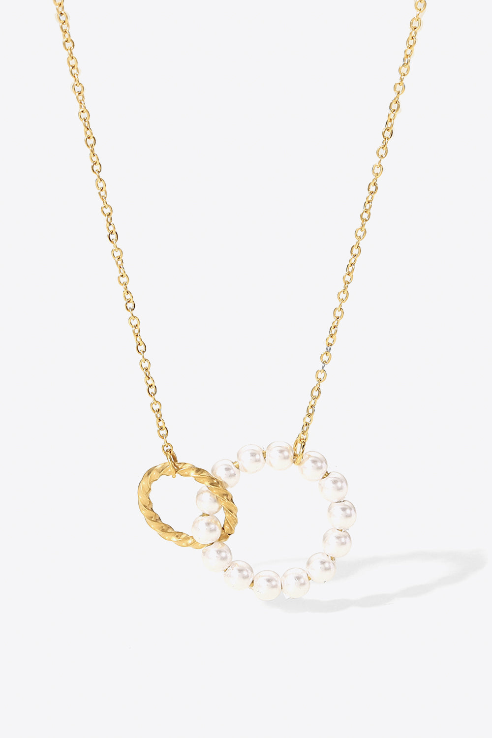 Honeybee Mumford's Pearl Hoop Link Pendant Necklace