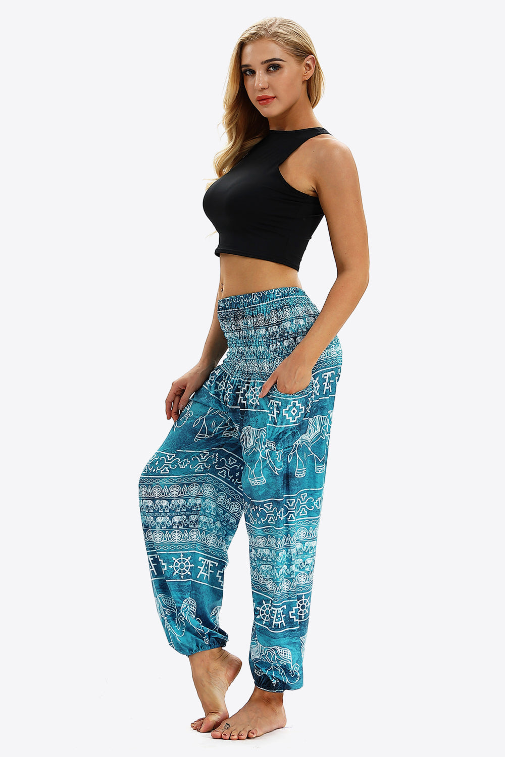 Honeybee Mumford's Elephant Print Pocket Joggers