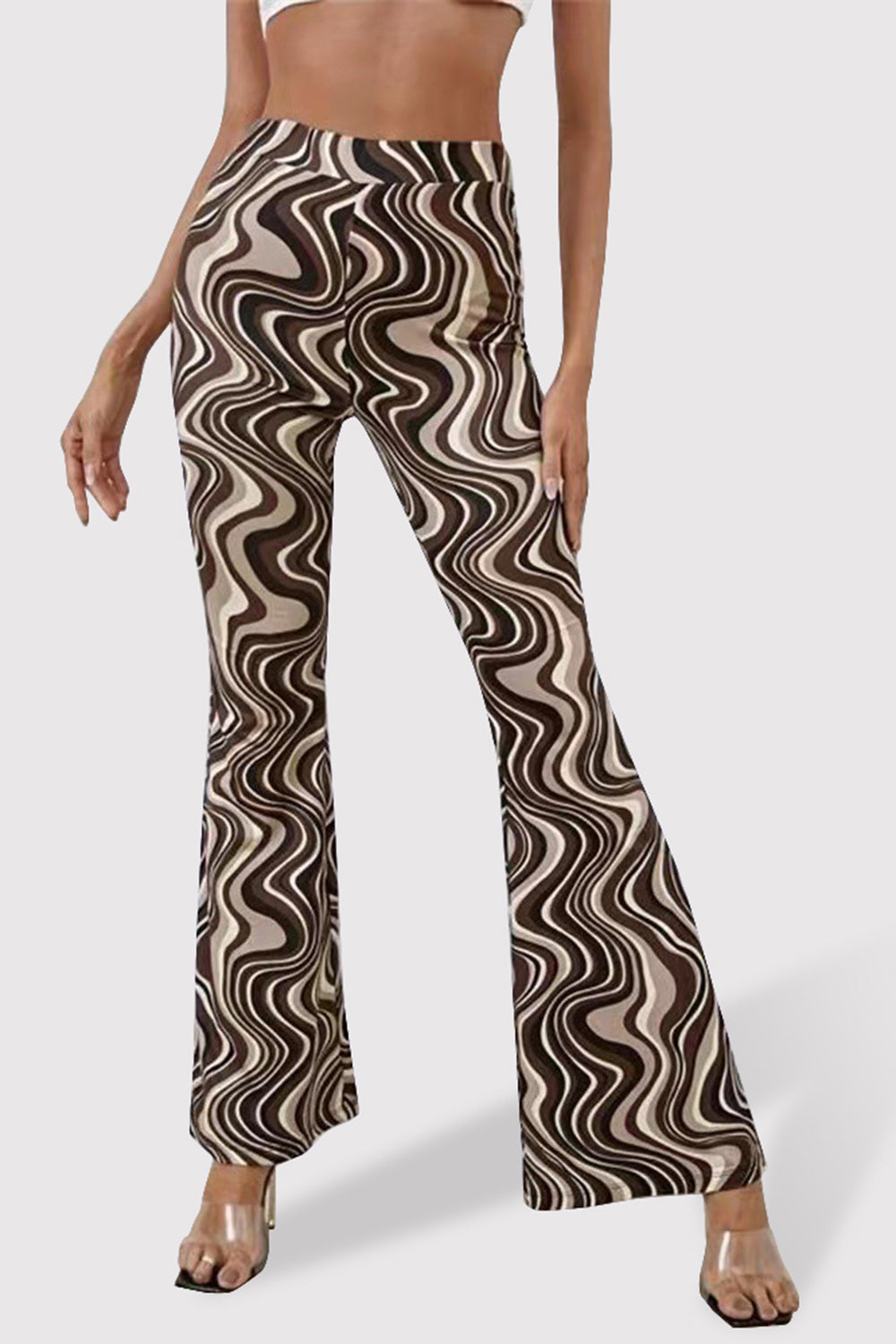 Honeybee Mumford's Printed High Waist Flare Pants