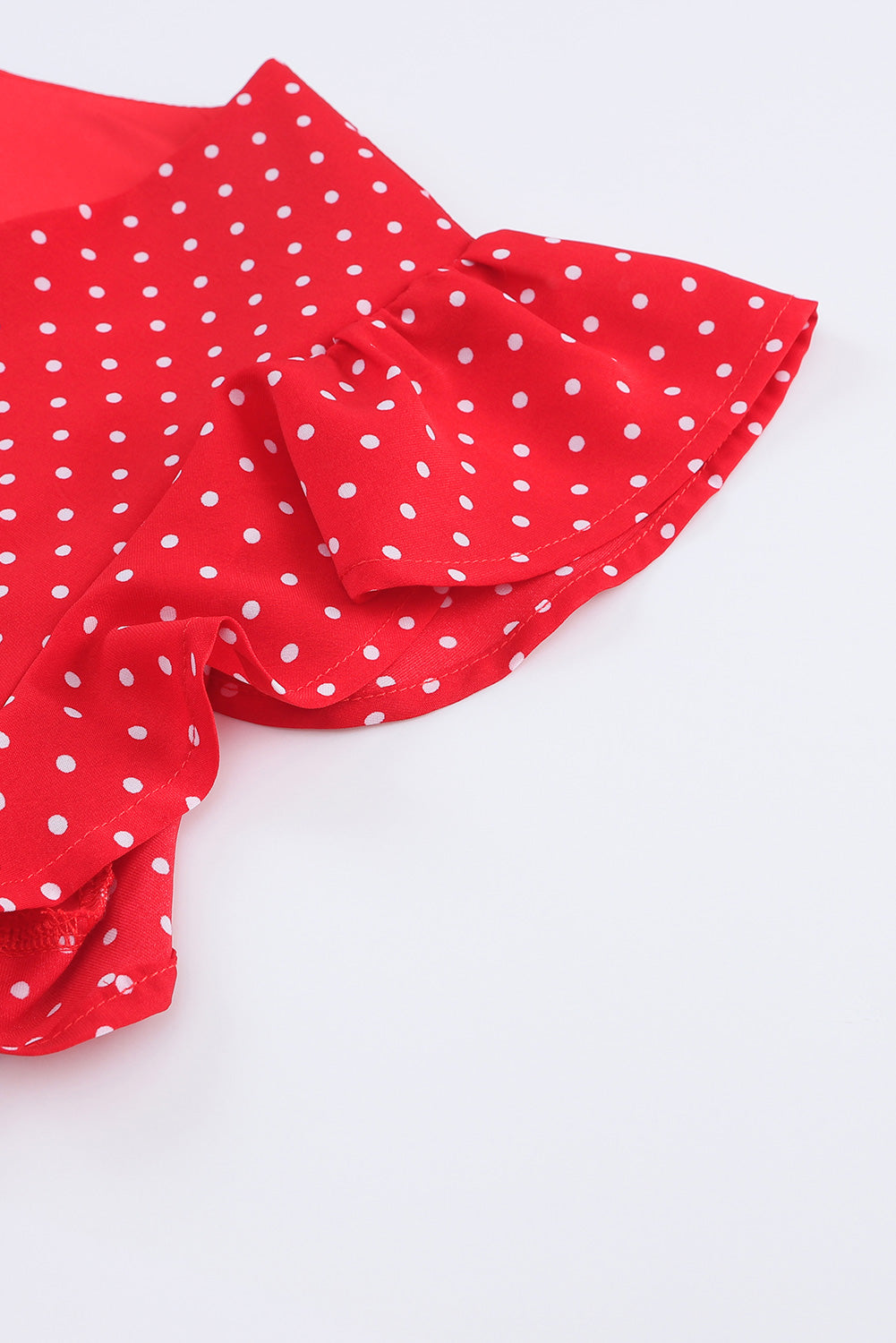 Honeybee Mumford's Polka Dot Surplice Necktie Waist Dress