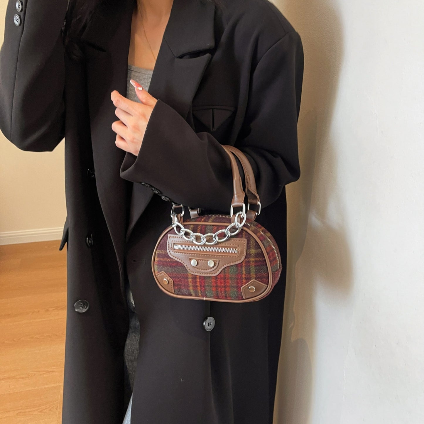 Honeybee Mumford's Plaid Crossbody Bag