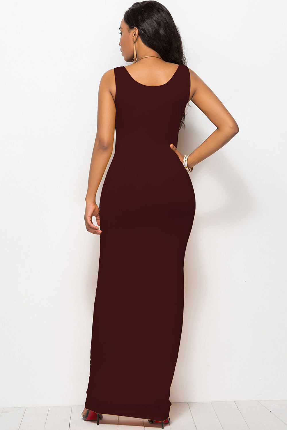 Honeybee Mumford's Scoop Neck Wide Strap Maxi Dress