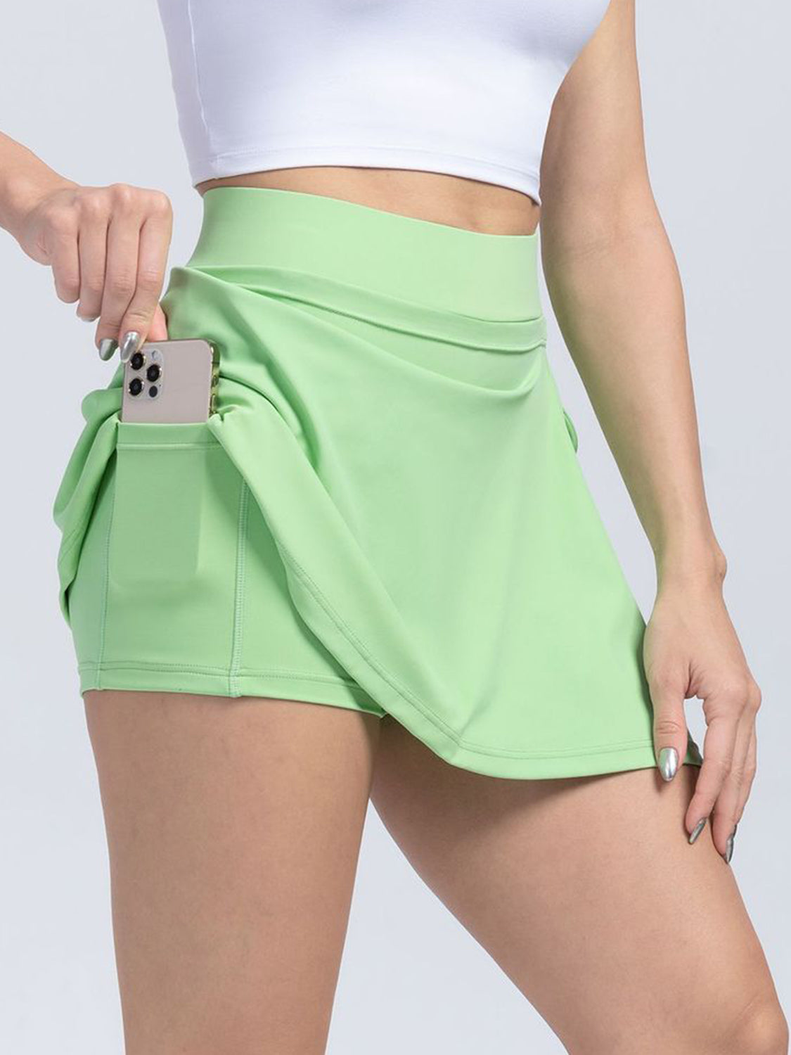 Honeybee Mumford's Tied High Waist Active Shorts