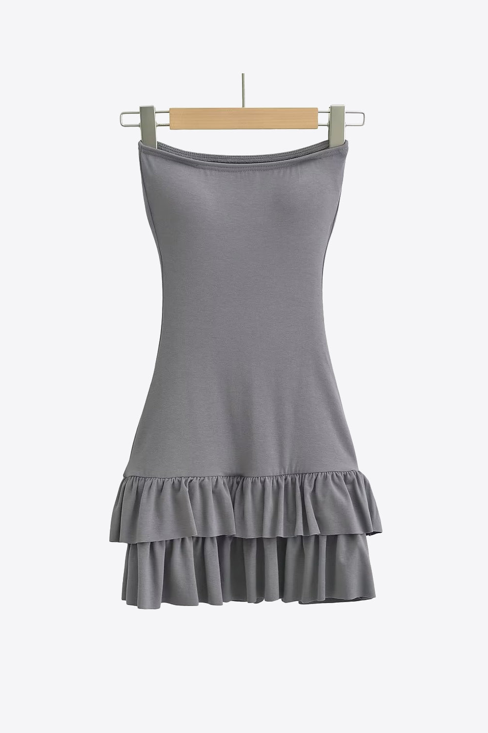 Honeybee Mumford's Strapless Ruffle Hem Dress