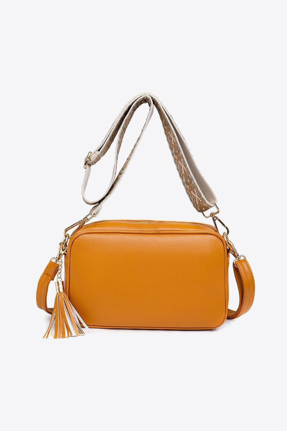 Honeybee Mumford's Leather Tassel Crossbody Bag