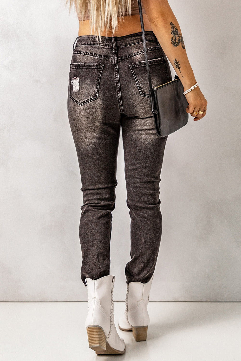 Honeybee Mumford's High Waist Raw Hem Skinny Jeans