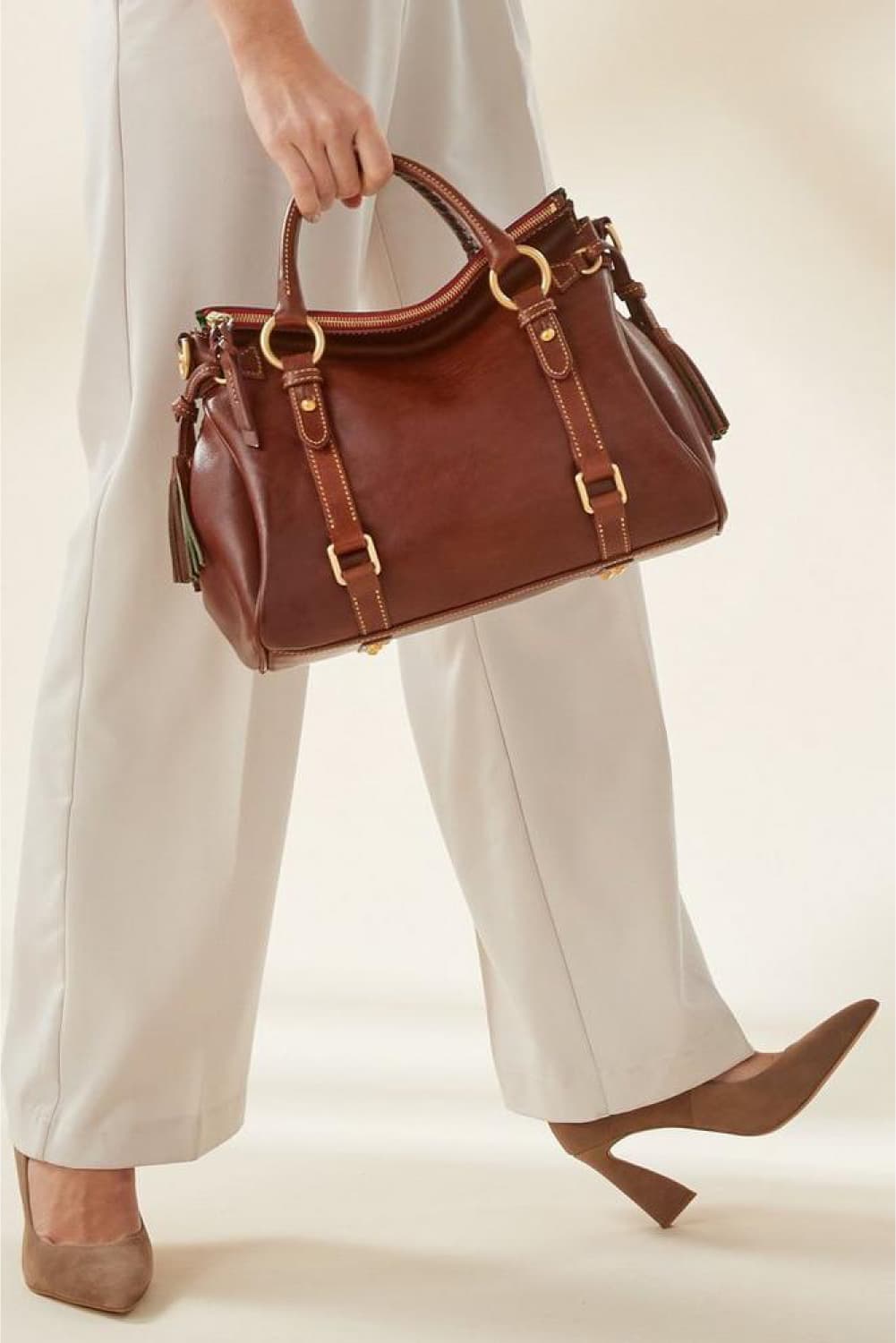 Honeybee Mumford's Leather Handbag