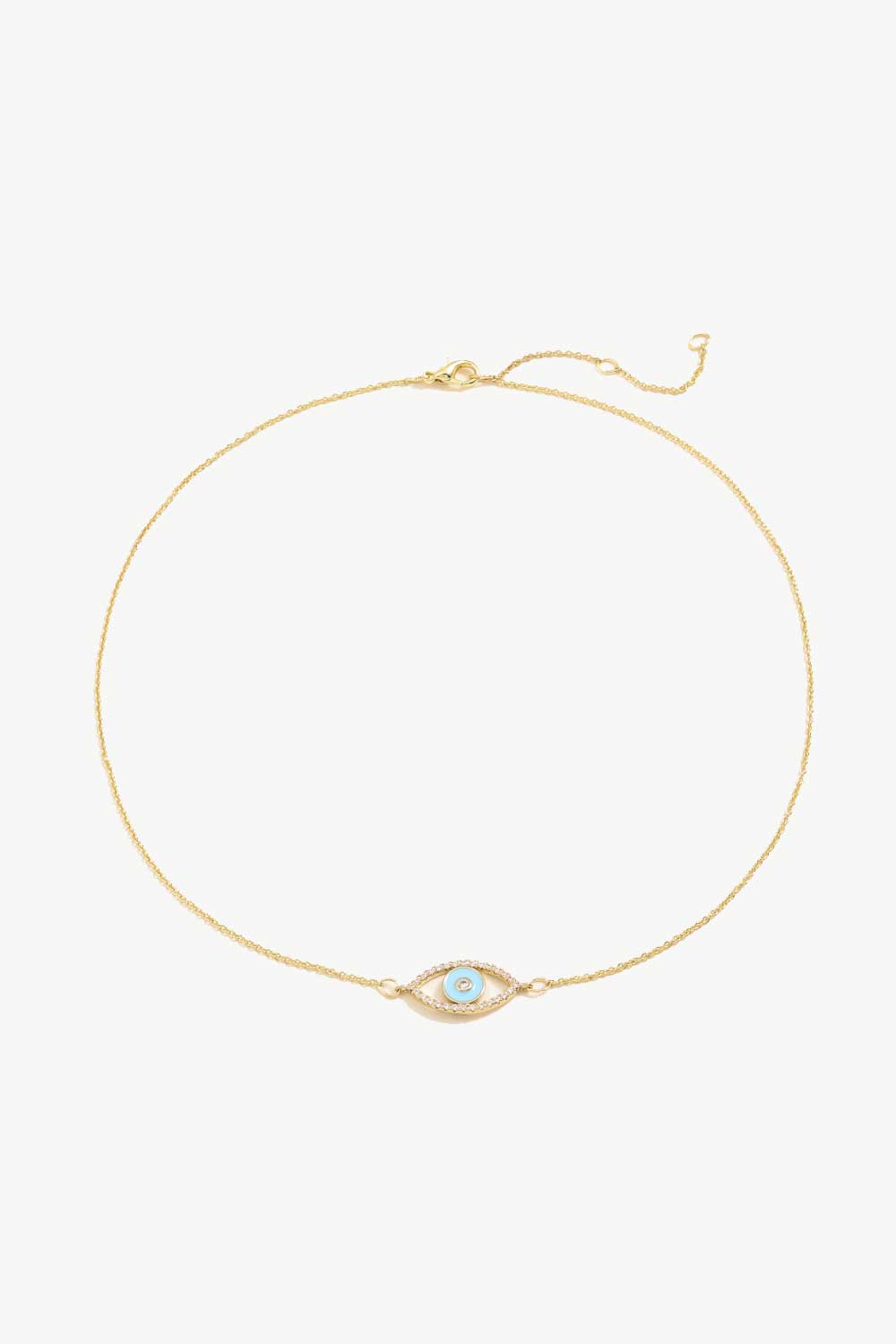 honeybee Mumford's Evil Eye Pendant Gold Plated Chain Necklace