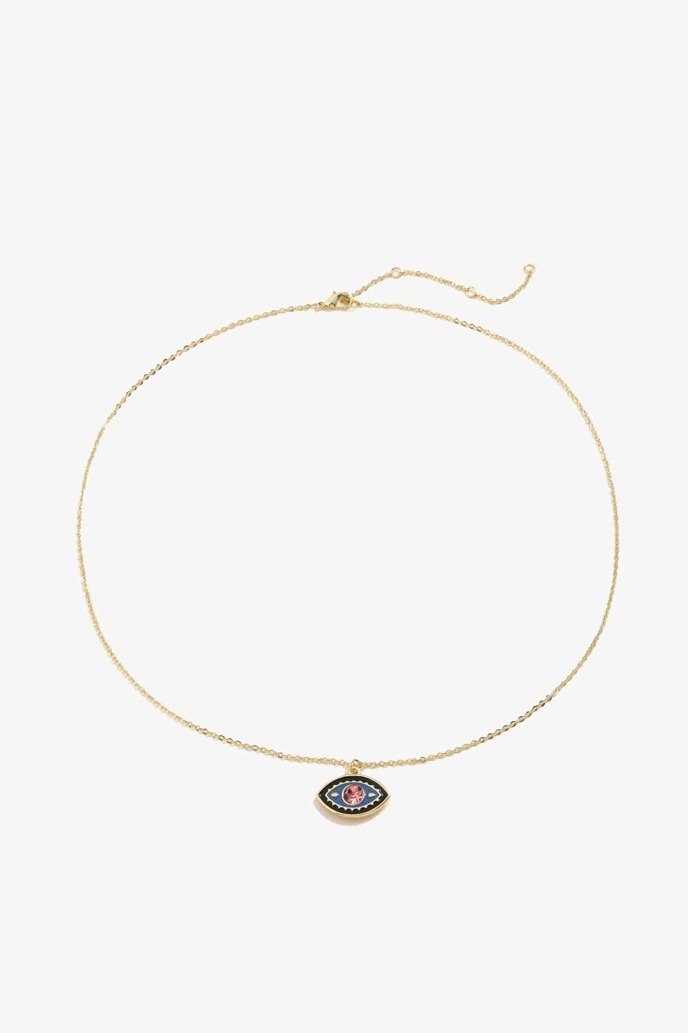 honeybee Mumford's Evil Eye Pendant Gold Plated Chain Necklace