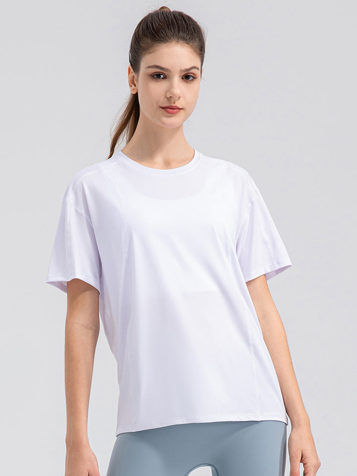 Honeybee Mumford's Round Neck Short Sleeve Active Top