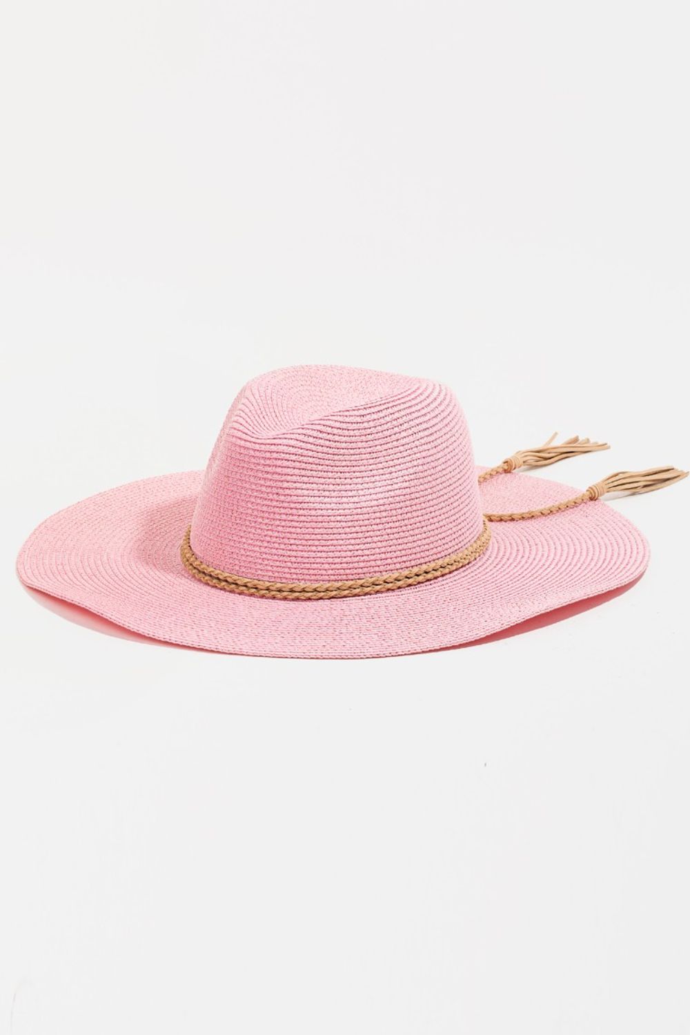 Honeybee Mumford's Straw Braided Rope Strap Fedora Hat