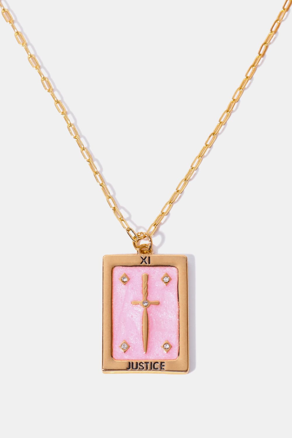 Honeybee Mumford's Tarot Card Pendant Copper Necklace