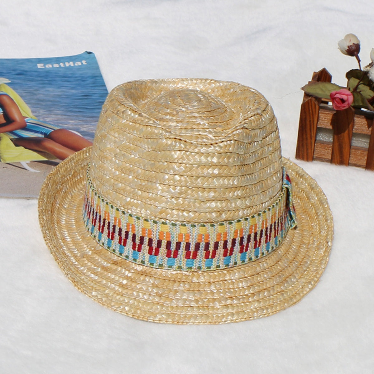 Honeybee Mumford's Short Brim Straw Woven Hat