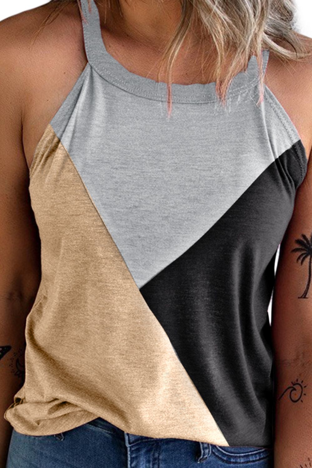 Honeybee Mumford's Color Block Grecian Neck Tank