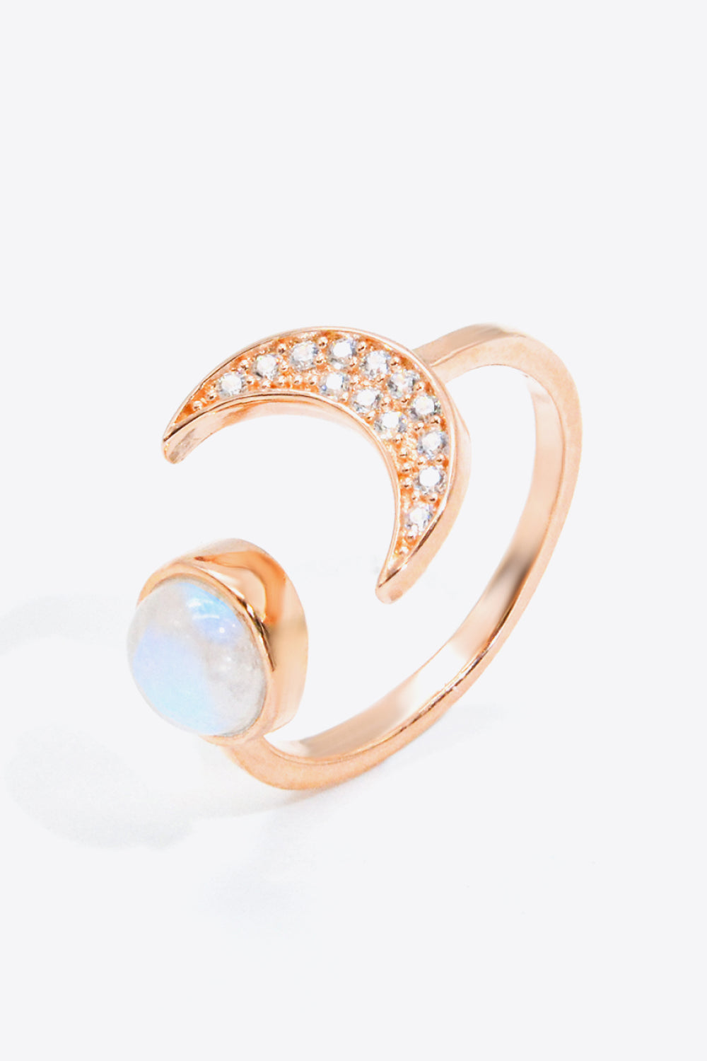 Honeybee Mumford's Natural Moonstone and Sun & Moon Open Ring