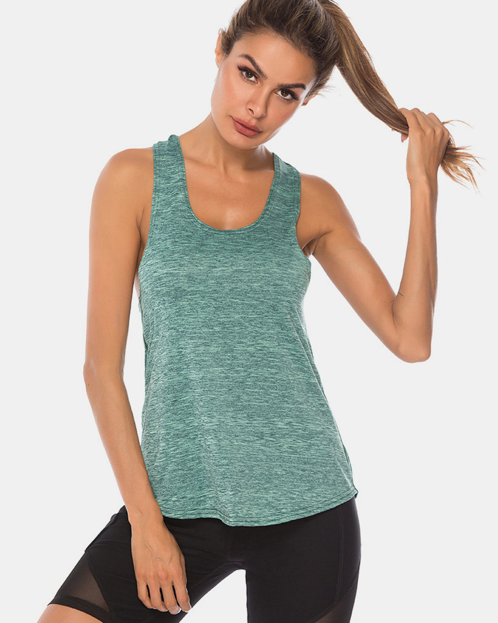 Honeybee Mumford's Full Size Scoop Neck Wide Strap Active Tank