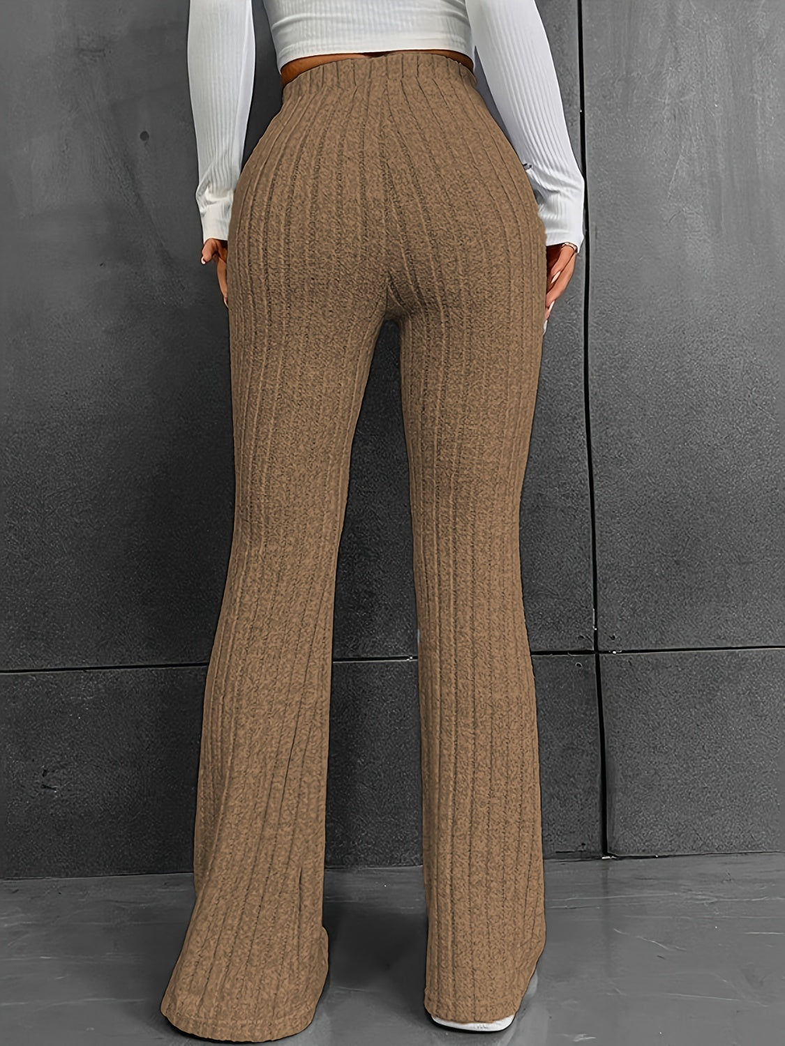 Honeybee Mumford's Ribbed High Waist Bootcut Pants