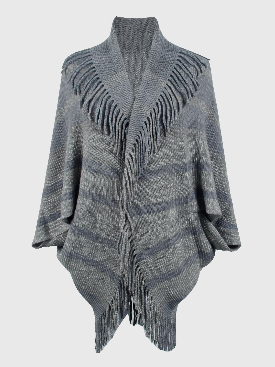 Honeybee Mumford's Fringe Detail Open Front Poncho