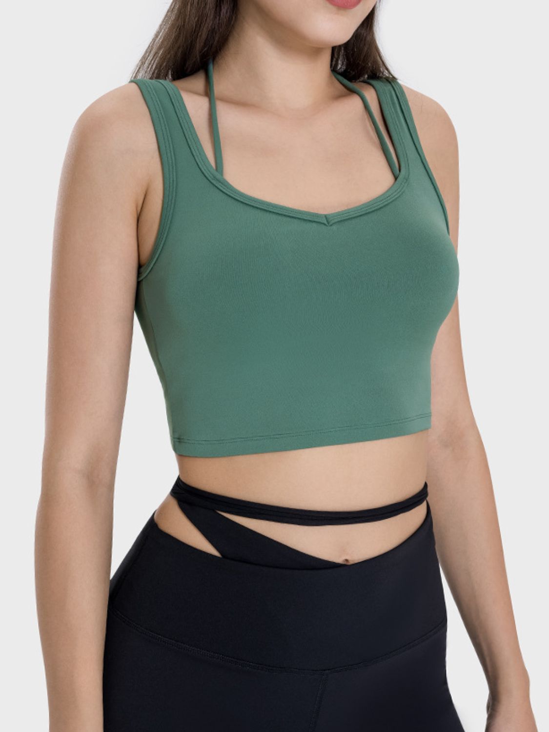 Honeybee Mumford's Crisscross Square Neck Active Tank