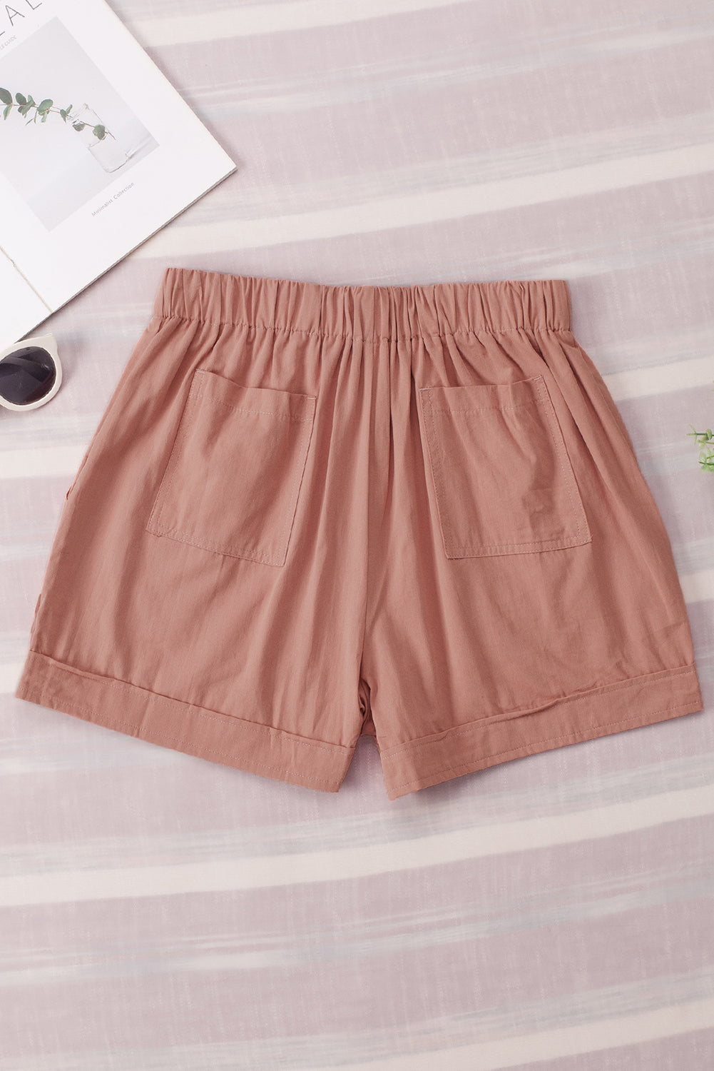 Honeybee Mumford's Pink Strive Pocketed Tencel Shorts