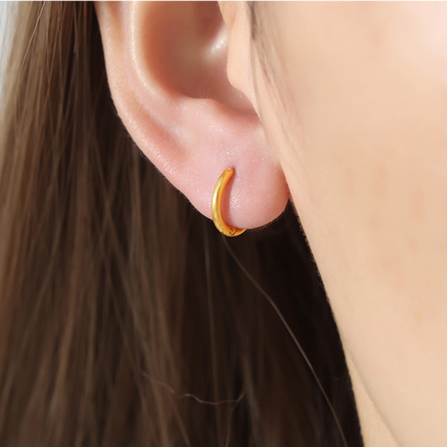 honeybee Mumford's 18K Gold-Plated Huggie Earrings