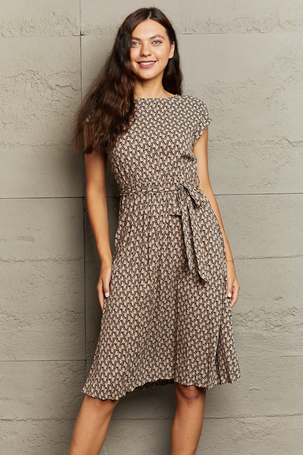 Honeybee Mumford's Round Neck Tie Waist Dress