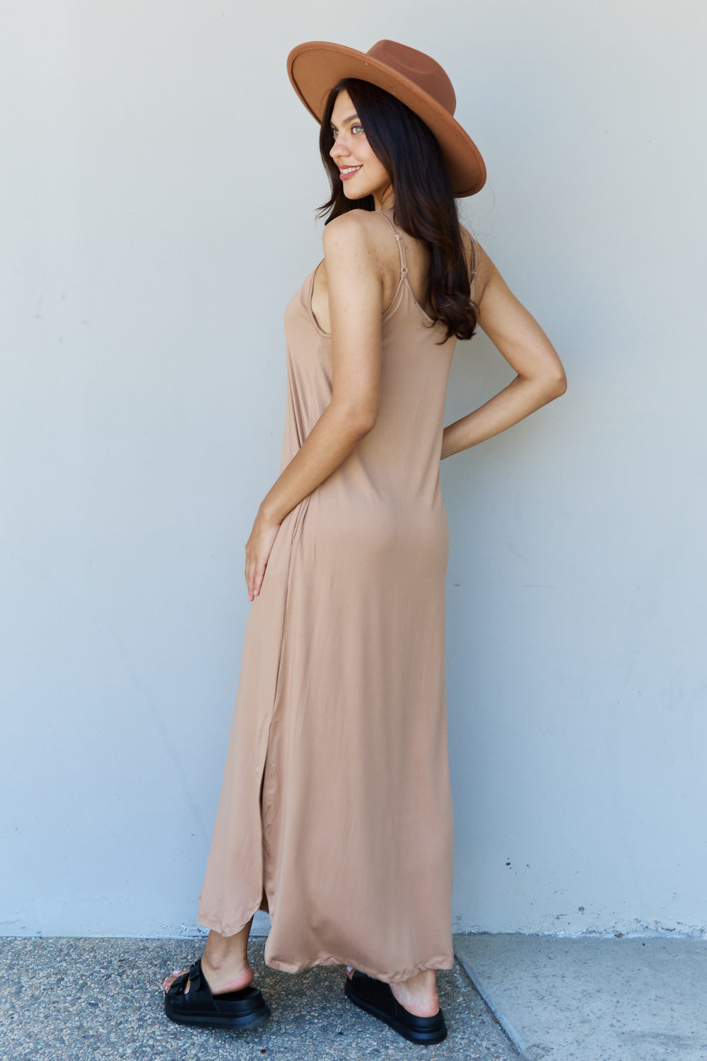 Honeybee Mumford's Cami Side Dress in Camel