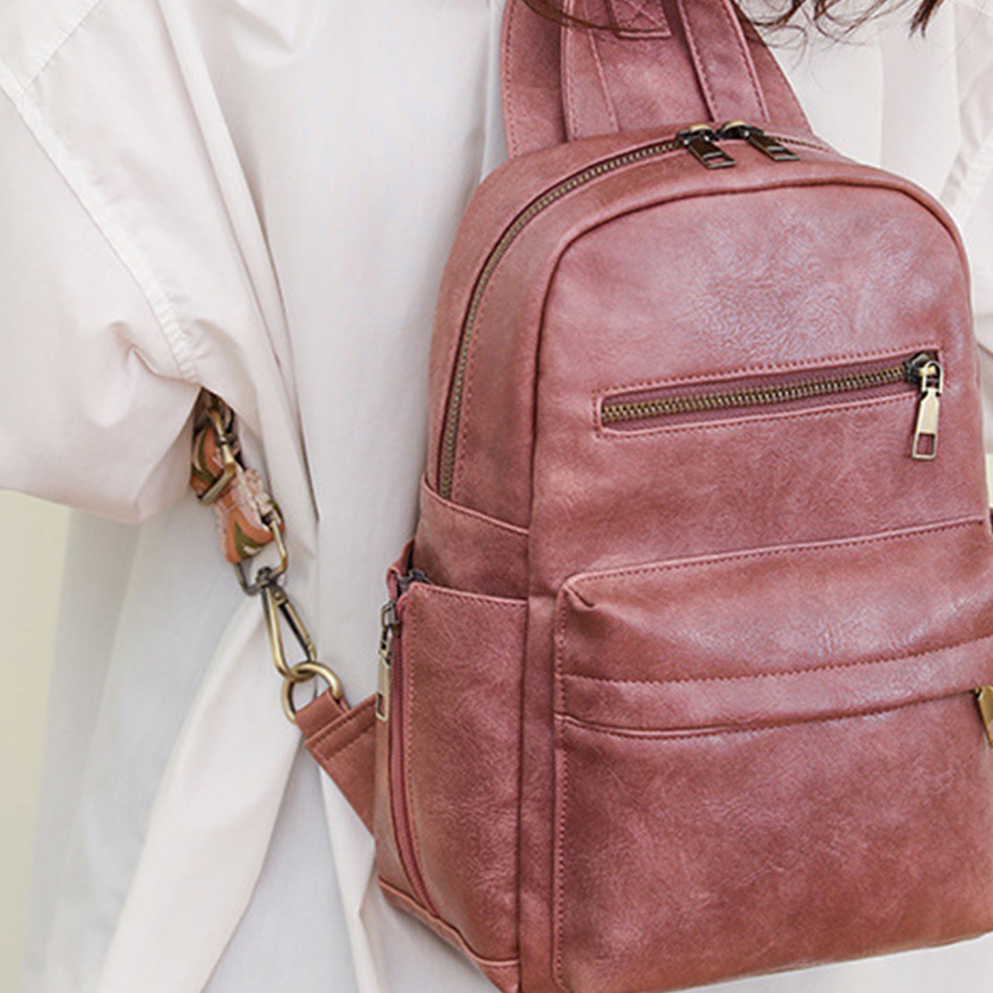 honeybee Mumford's Medium Leather Backpack