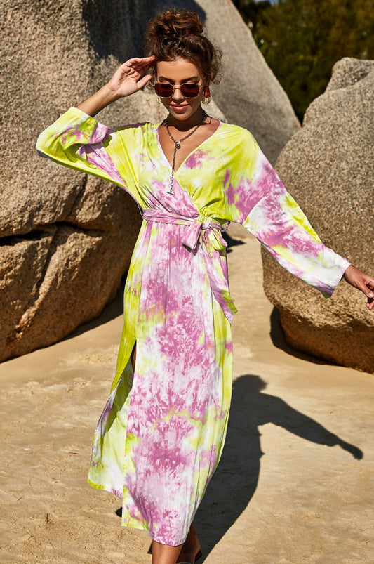 Honeybee Mumford's Tie Dye Wrap Maxi Dress