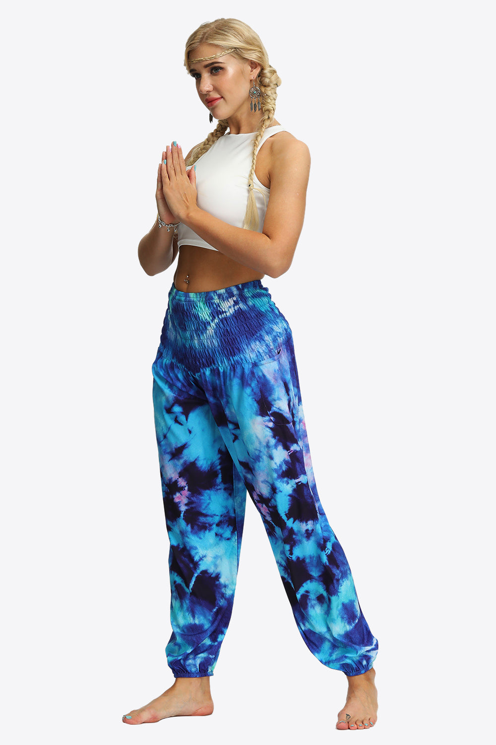 Honeybee Mumford's Tie-Dye Smocked Joggers