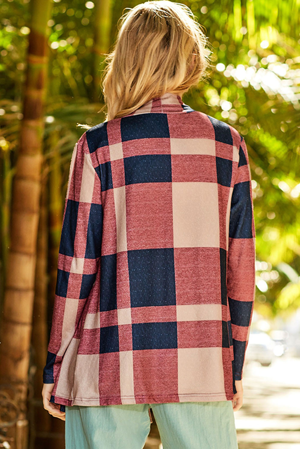 Honeybee Mumford's Plaid Open Front Cardigan