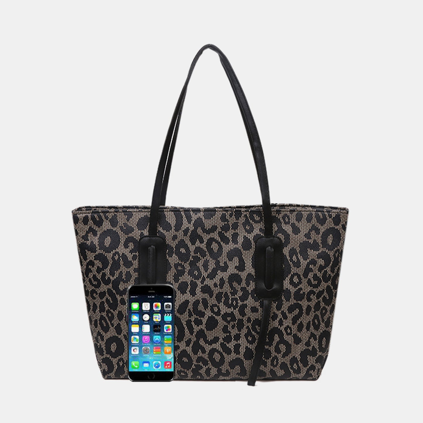 Honeybee Mumford's Leather Leopard Tote Bag