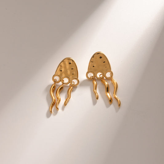 honeybee Mumford's 18K Gold-Plated Jellyfish Earrings