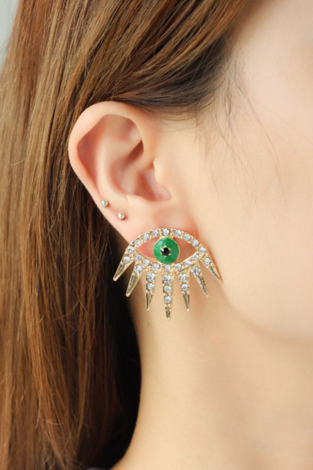 honeybee Mumford's Evil Eye Rhinestone Earrings