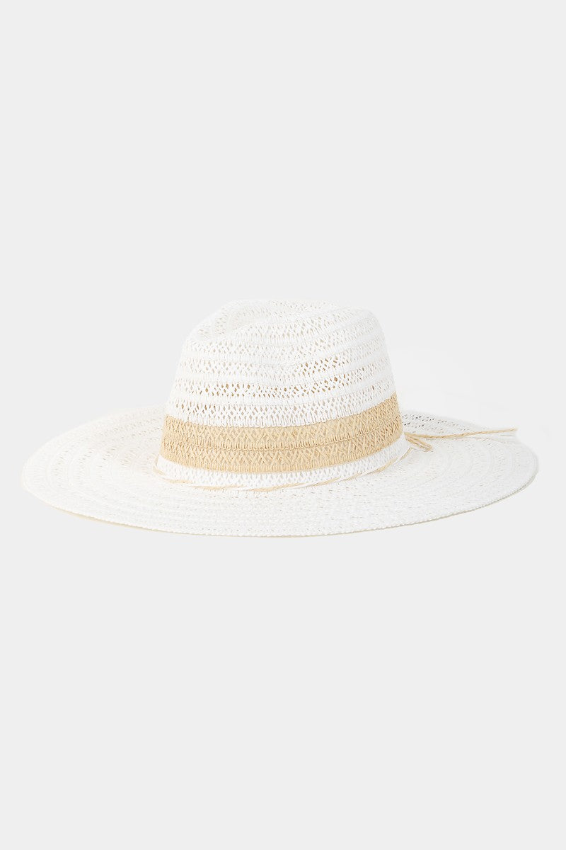 Honeybee Mumford's Contrast Straw Braided Sun Hat