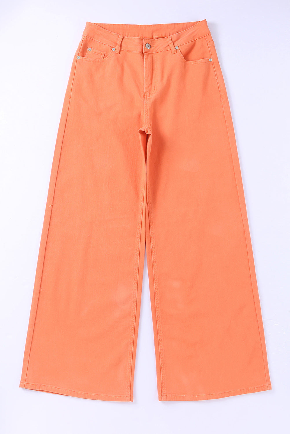 Honeybee Mumford's Orange Acid Wash High Waist Wide Leg Jeans