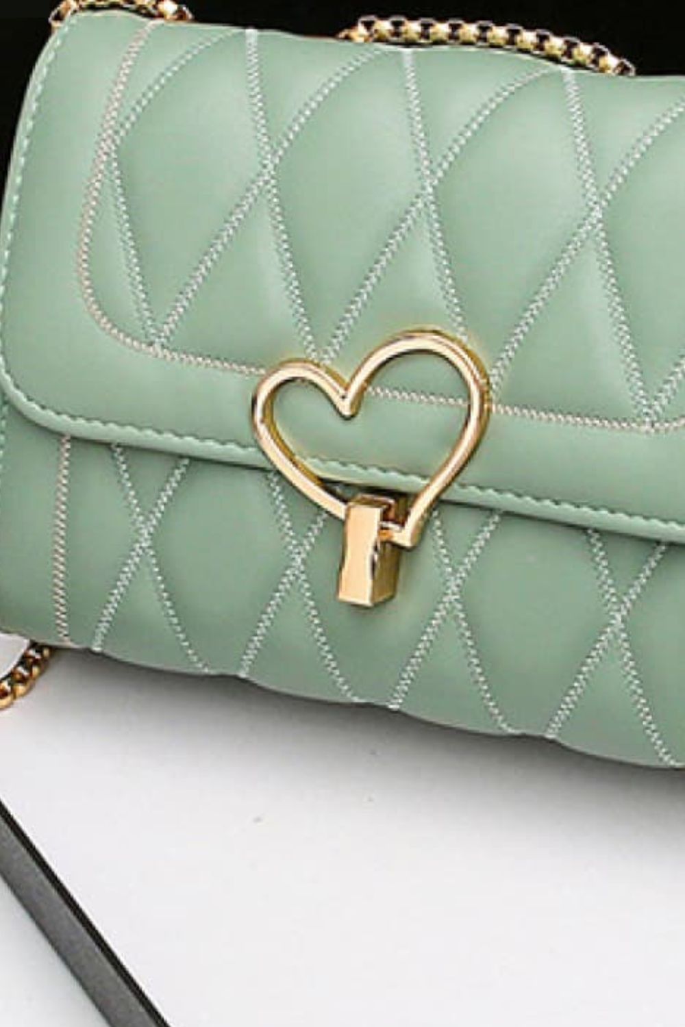 Honeybee Mumford's Heart Buckle Leather Crossbody Bag