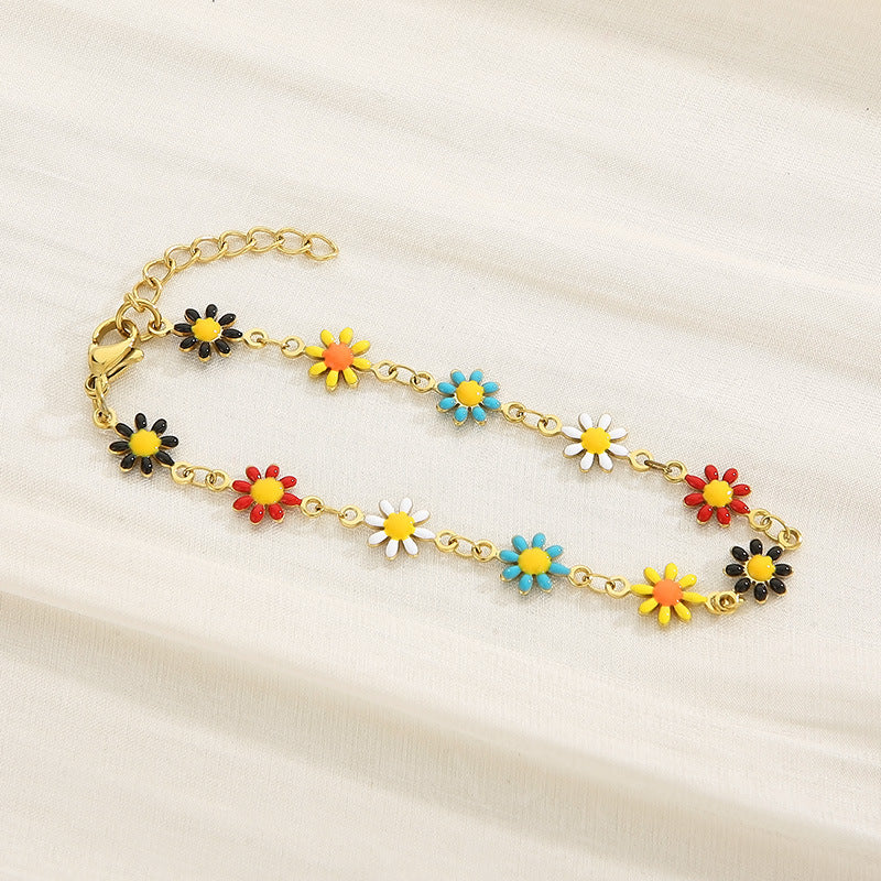 Honeybee Mumford's Flower & Cross Bracelet