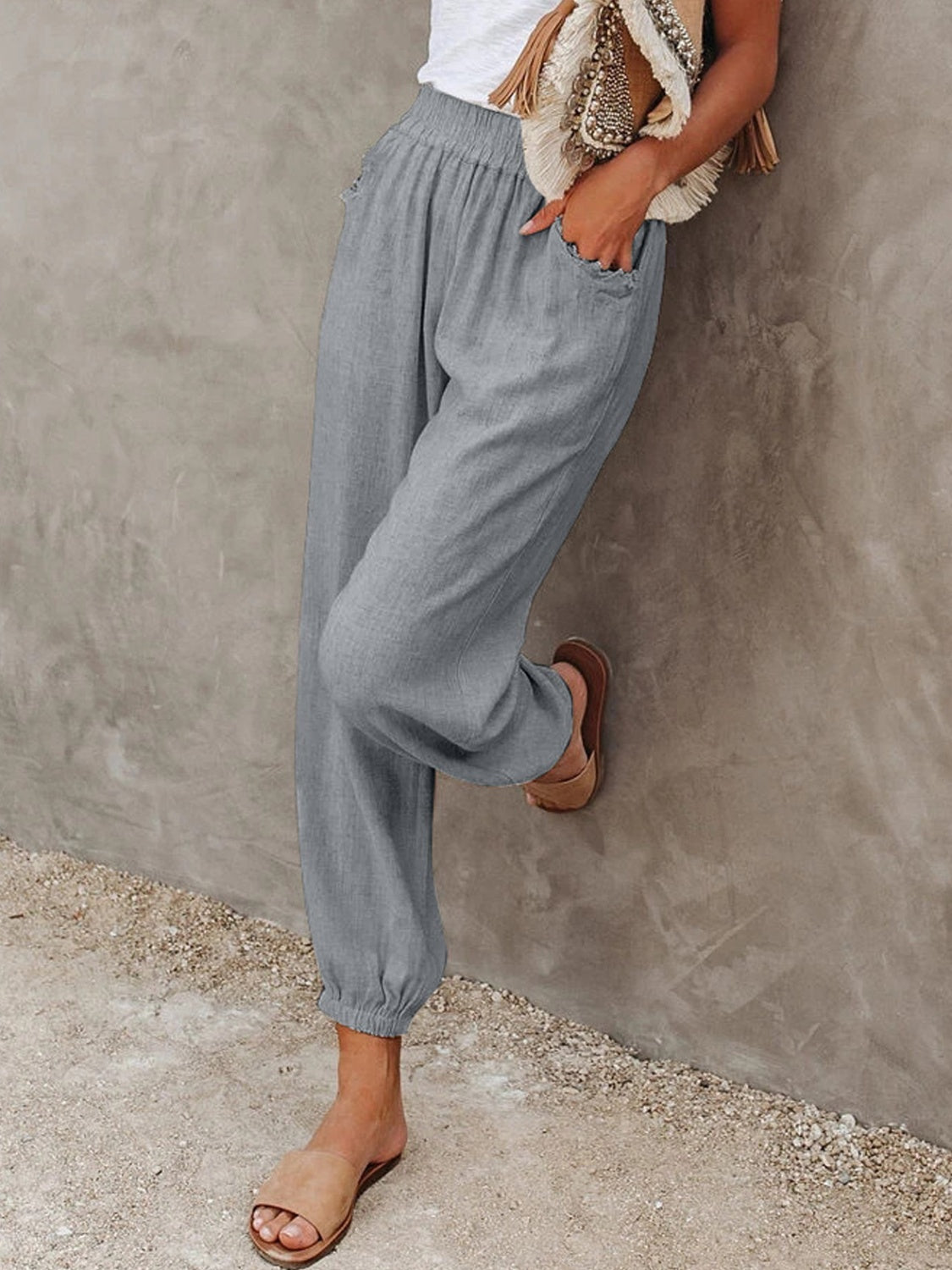 Honeybee Mumford's High Waist Cropped Pants